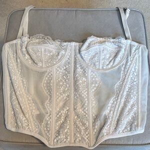 Amazon White Lace Bustier Tank Top